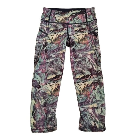 Lululemon Women's Run Inspire Crop II All Full-On Luxtreme Iridescent Size 2‎ - Picture 2 of 6